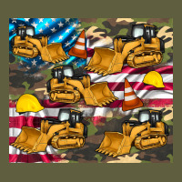 Bulldozer Camouflage American Flag Vintage Tee | Teevron