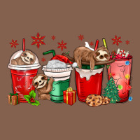 Christmas Sloth Coffee Cups Zipper Hoodie | Teevron