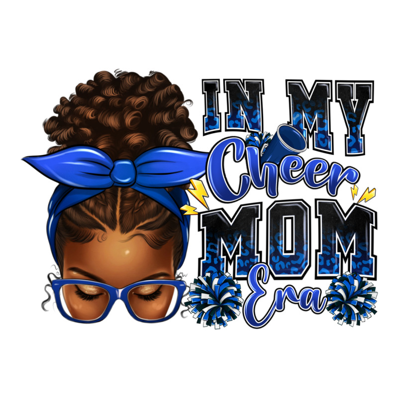In My Cheer Mom Era Afro Messy Bun Premium Tee by texasbilliewilder | Teevron