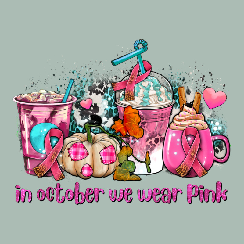Western Cancer  In October We Wear Pink Coffee Cups With Ribbons Classic Tee by AdoDesignShop | Teevron