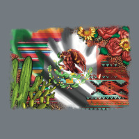 Mexico Flag Sunflowers Roses And Cactus With Serape Aztec And Leopard Heavyweight Sweatshirt | Teevron