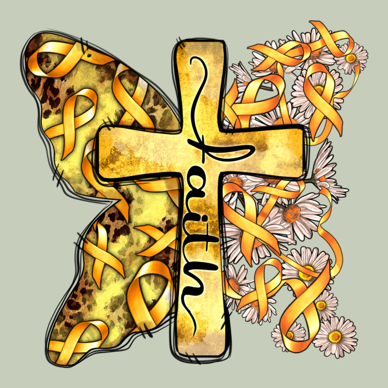 Faith Child Cancer Cross Ladies Tee by Zillion Design Studio | Teevron