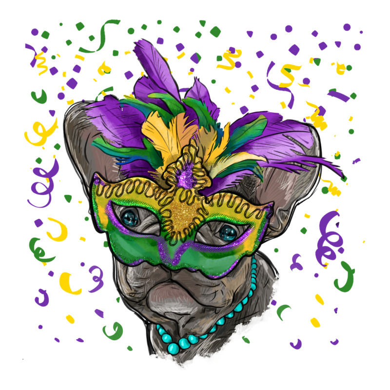 Mardi Gras Mask French Bulldog Ladies Tee by RanaPortraitStore | Teevron