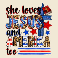 She Loves Jesus And America Too Premium Tee | Teevron
