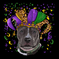 Mardi Gras Pitbull With Hat Ladies Tee | Teevron