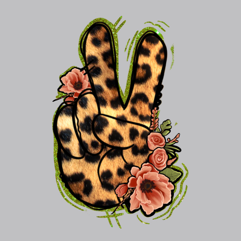 Leopard Floral Peace Sign Long Sleeve Tee by Jasminsmagicworld | Teevron