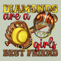 Diamonds Are A Girls Best Friend Softball Ladies Tee | Teevron