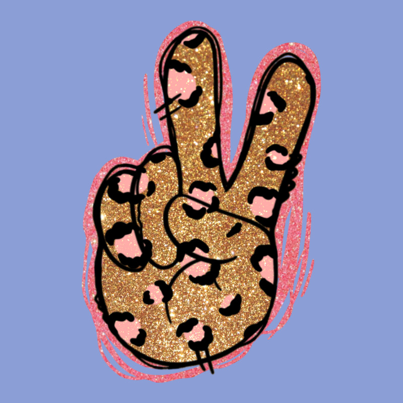 Gold Glitter Pink Leopard Peace Sign Long Sleeve Tee by Jasminsmagicworld | Teevron