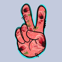 Pink Floral Glitter Peace Sign Long Sleeve Tee | Teevron