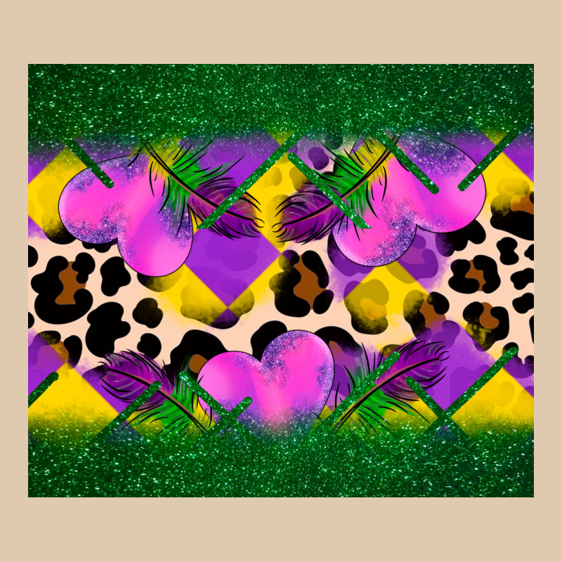 Mardi Gras Leopard And Heart Heavyweight Sweatshirt by AdoDesignShop | Teevron