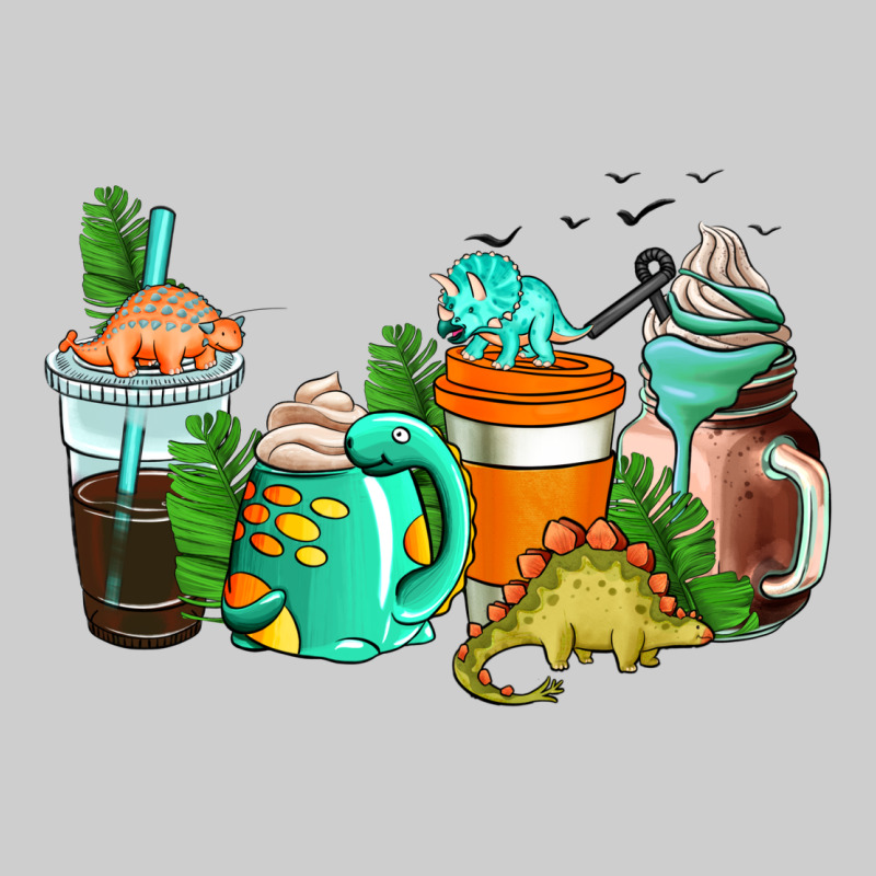 Dinosaur Coffee Cups Premium Tee by AdoDesignShop | Teevron
