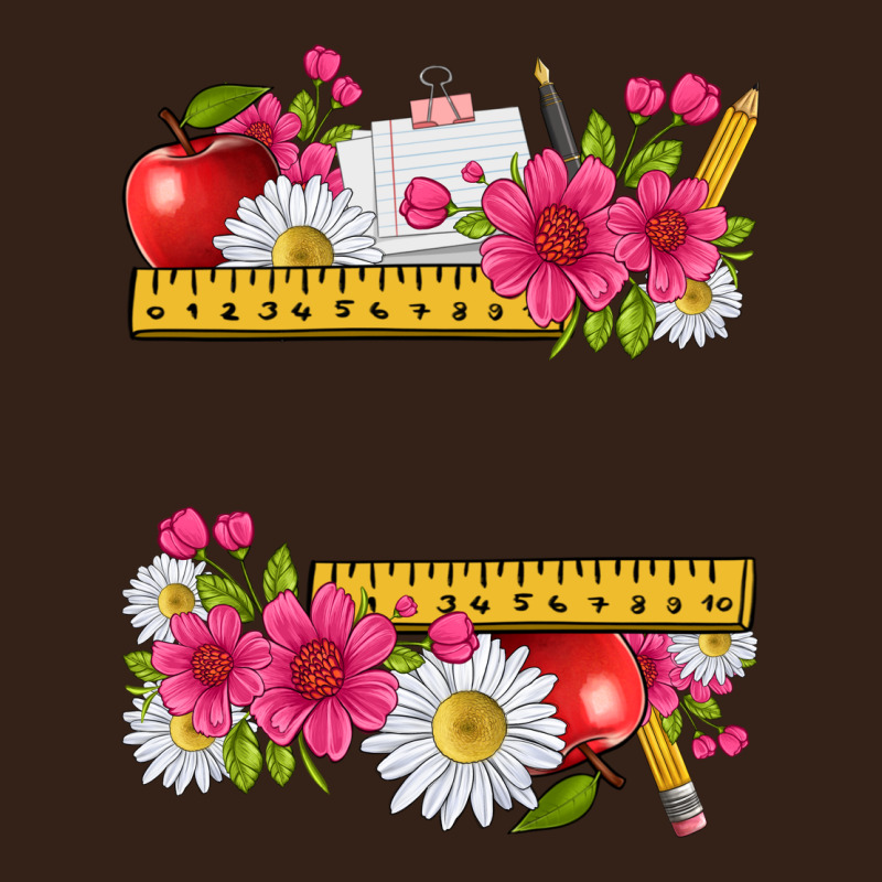 Floral Teacher Heavy Core Tee by texasbilliewilder | Teevron