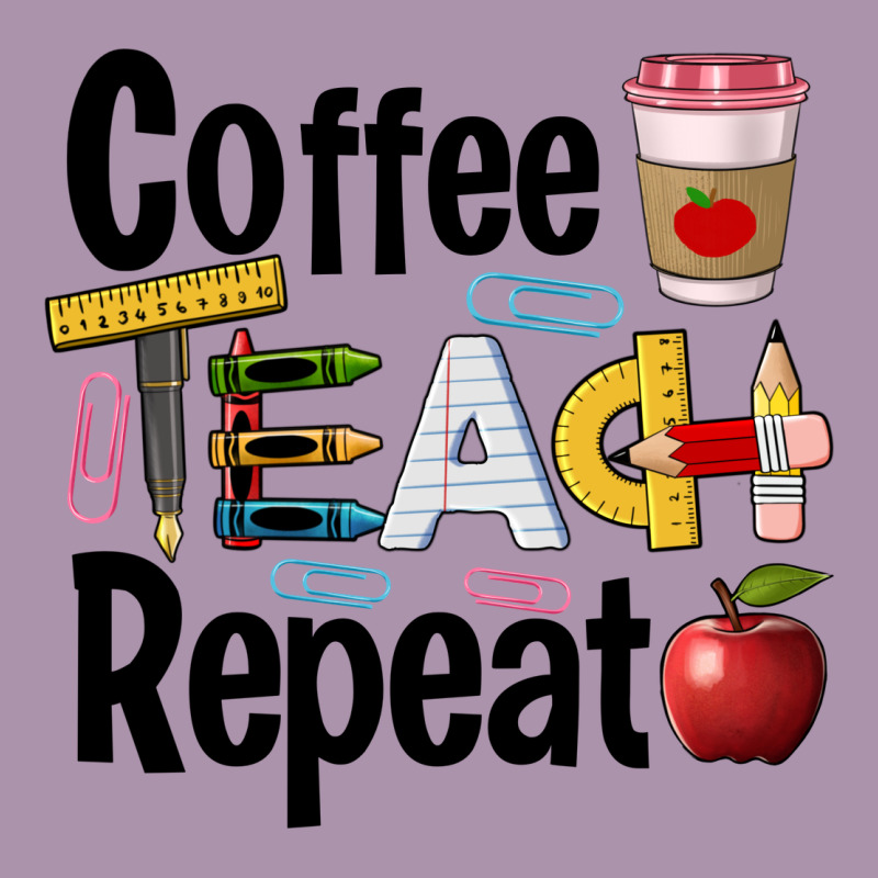 Coffee Teach Repeat Heavyweight Hoodie by BarkalooDesign | Teevron