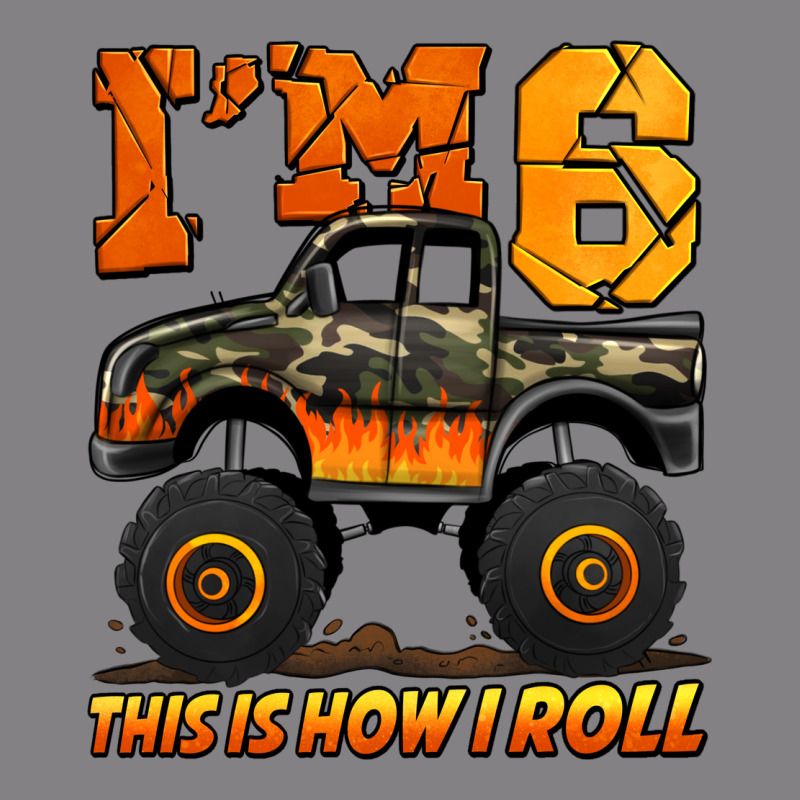 I'm Six This Is How I Roll Monster Truck Birthday Heavyweight Hoodie by Jasminsmagicworld | Teevron
