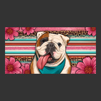 english bulldog floral license plate | Teevron