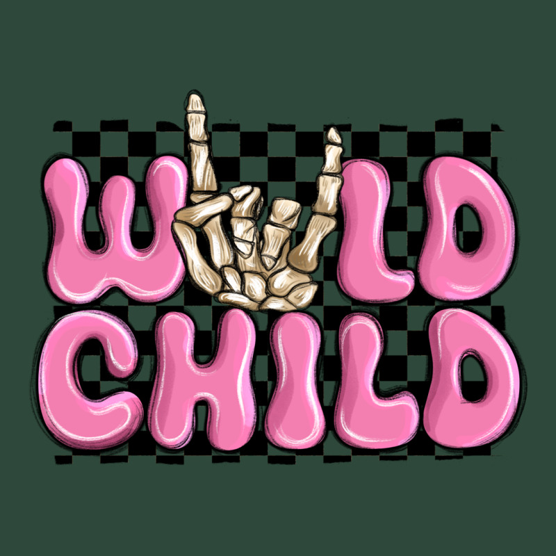 Wild Child Pink Skeleton Zipper Hoodie by MaliasSmallBusiness | Teevron