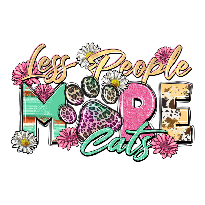 Less People More Cats Ladies Tee by Zillion Design Studio | Teevron