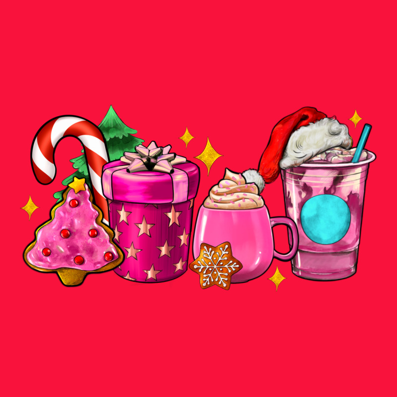 Pink Christmas Coffee Cups Classic Tee by AdoDesignShop | Teevron