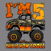 I'm Five This Is How I Roll Monster Truck Birthday Heavyweight Hoodie | Teevron