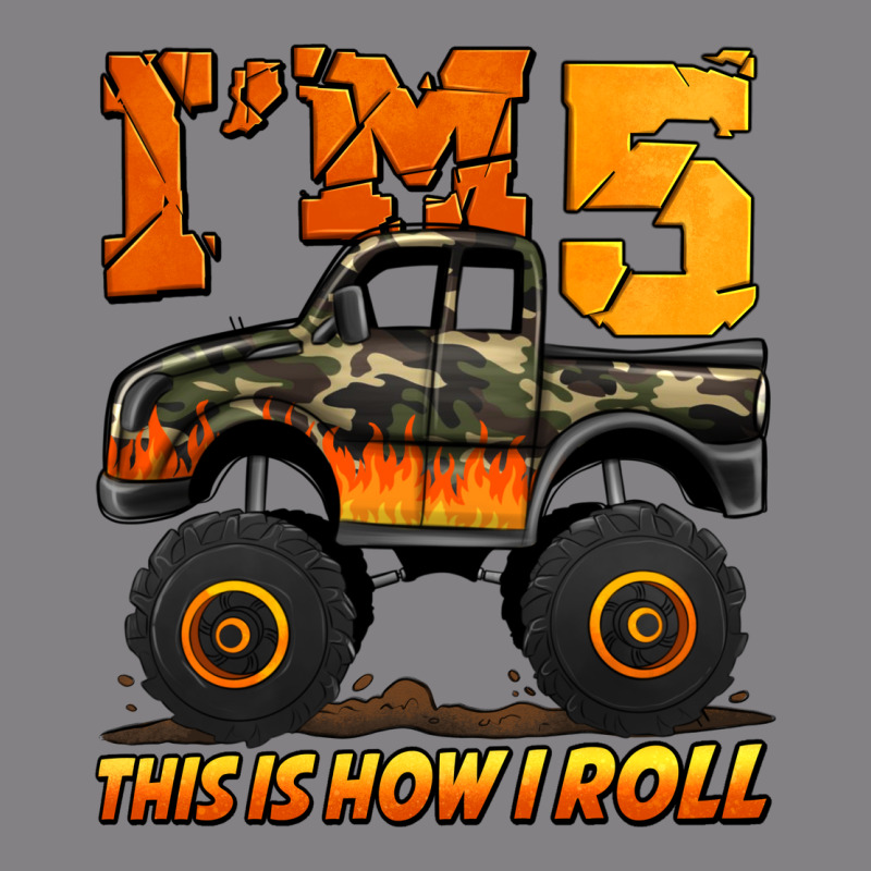 I'm Five This Is How I Roll Monster Truck Birthday Heavyweight Hoodie by Jasminsmagicworld | Teevron