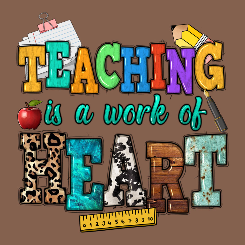 Teaching Is A Work Of Heart Zipper Hoodie by NancyCooperArtShop | Teevron
