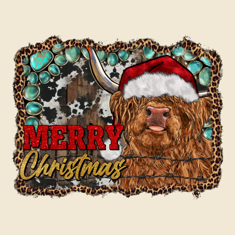 Merry Christmas Highland Cow Premium Tee by RanaPortraitStore | Teevron