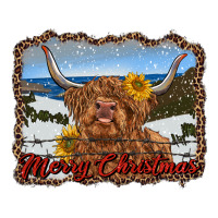 merry christmas highland cow with farm | Teevron