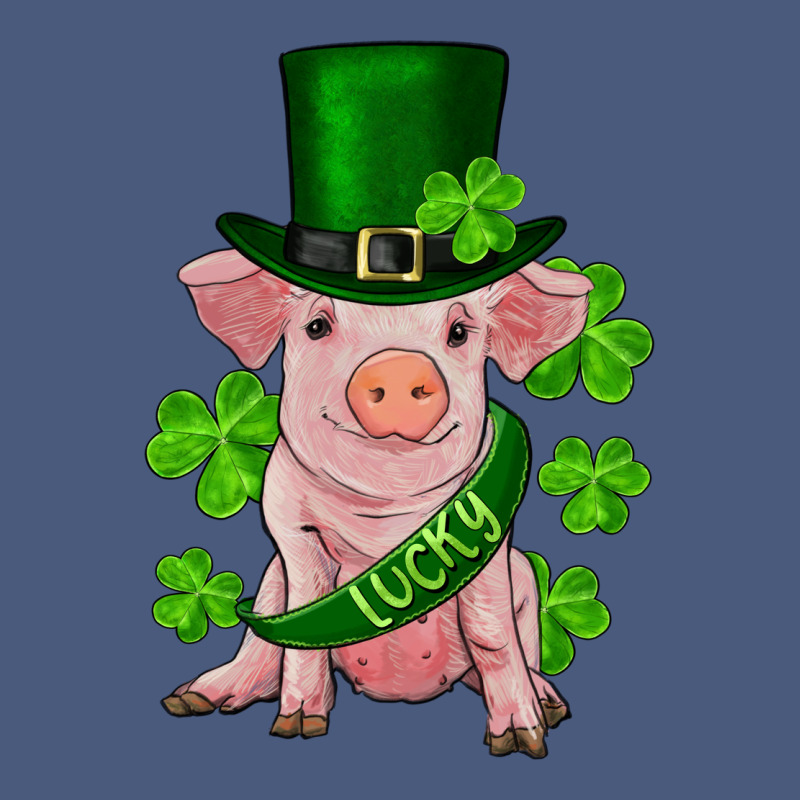 St. Patrick's Day Lucky Baby Pig Vintage Hoodie by RanaPortraitStore | Teevron