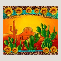 Desert Sunset With Cactus Sunflowers And Leopard Heavy Core Tee | Teevron