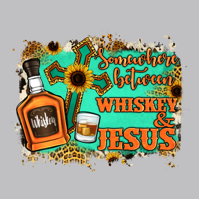 Somewhere Between Whiskey And Jesus Long Sleeve Tee by Jasminsmagicworld | Teevron