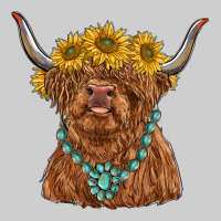 Highland Cow With Sunflower And Gemstone Premium Tee | Teevron