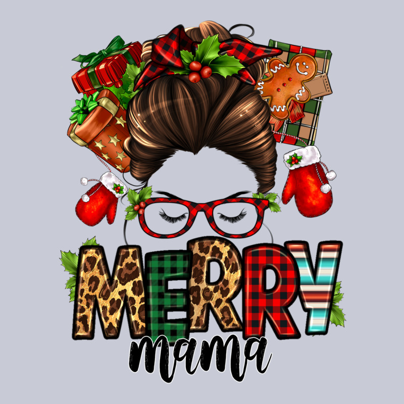 Christmas Merry Mama Messy Bun Heavyweight Hoodie by Jasminsmagicworld | Teevron