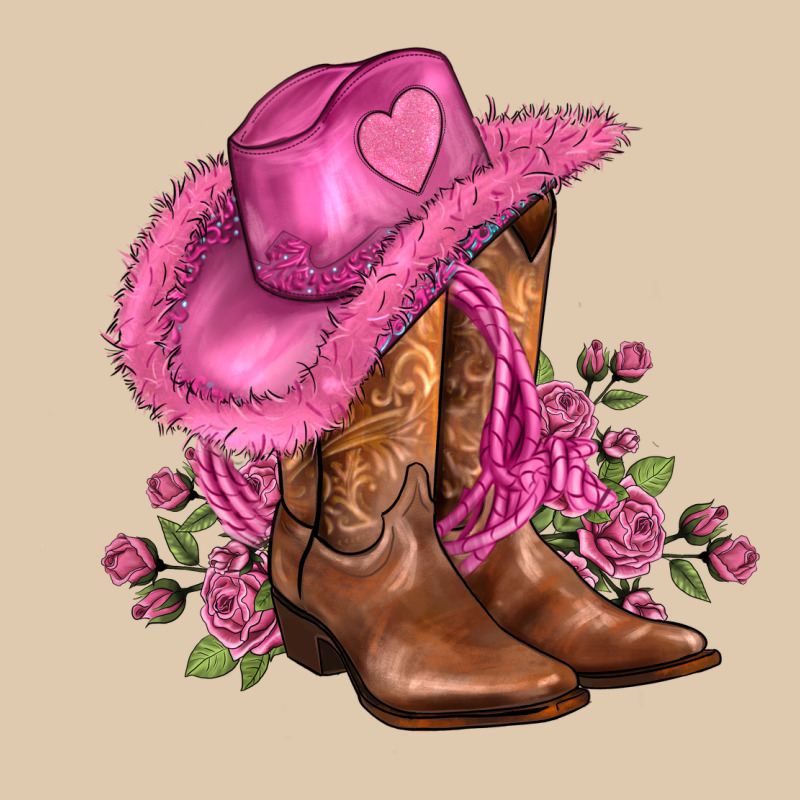 Valentines Day Boots Cowgirl Hat And Roses Heavyweight Sweatshirt by AdoDesignShop | Teevron