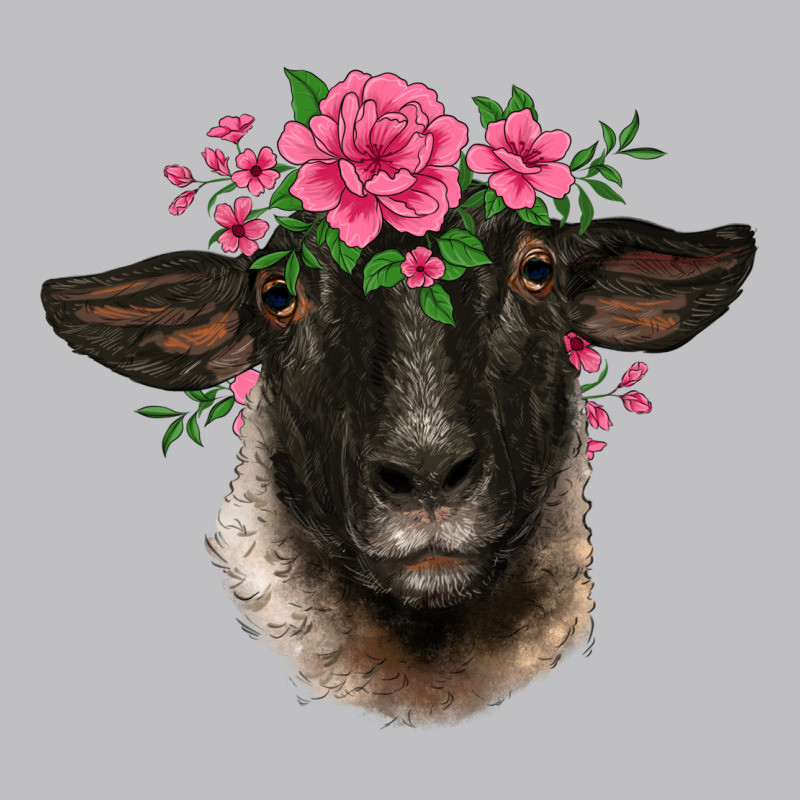 Suffolk Ewe Sheep With Floral Headdress Classic Tee by BarkalooDesign | Teevron