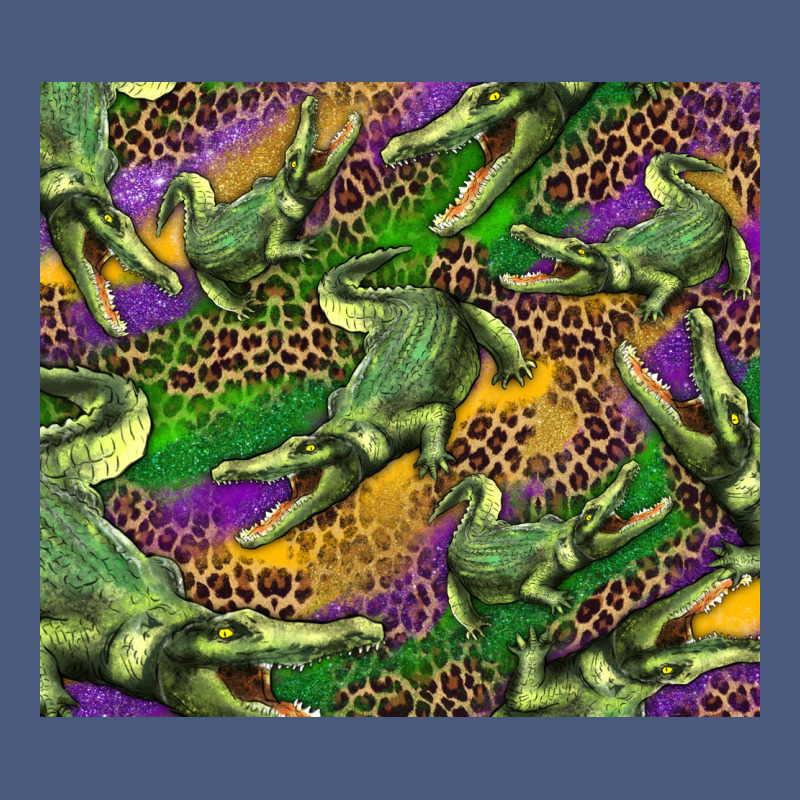 Mardi Gras Louisiana Crocodile Leopard Vintage Hoodie by RanaPortraitStore | Teevron