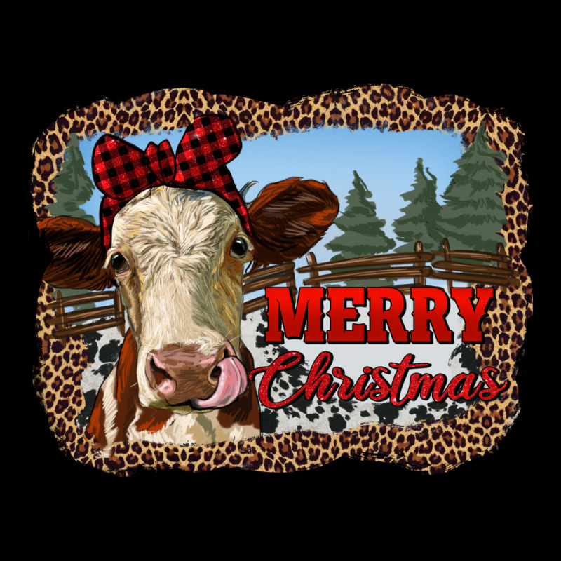 Merry Christmas Heifer Cow With Farm Premium Tee by RanaPortraitStore | Teevron