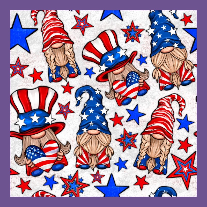 4th Of July Patriotic Gnome Seamless Pattern Vintage Tee by BundleAndBundleShop | Teevron