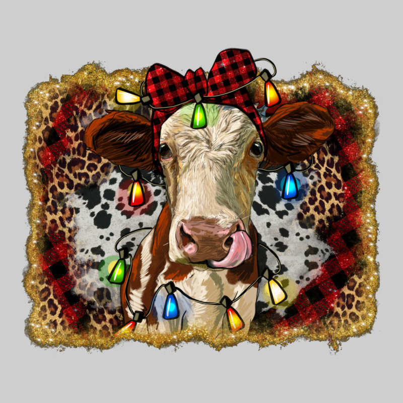 Heifer Cow Christmas Western Background Premium Tee by RanaPortraitStore | Teevron