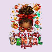 Santa's Favorite Dental Squad Afro Messy Bun Premium Hoodie | Teevron
