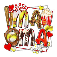 mama softball baseball with popcorn | Teevron