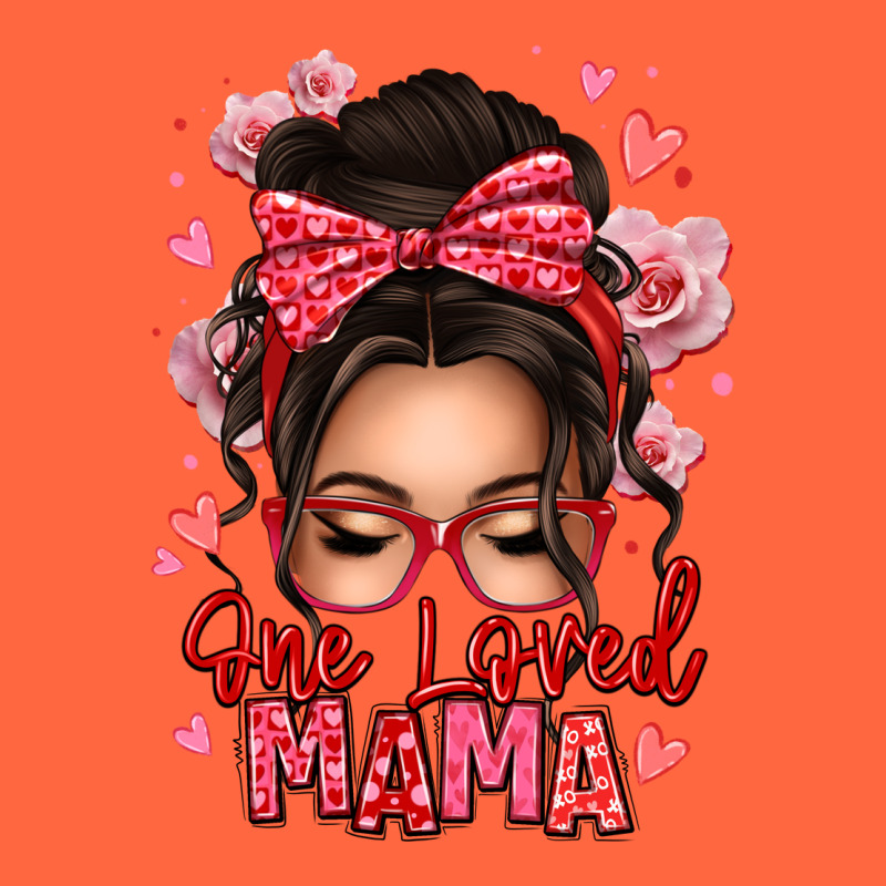One Loved Mama Messy Bun Premium Hoodie by texasbilliewilder | Teevron