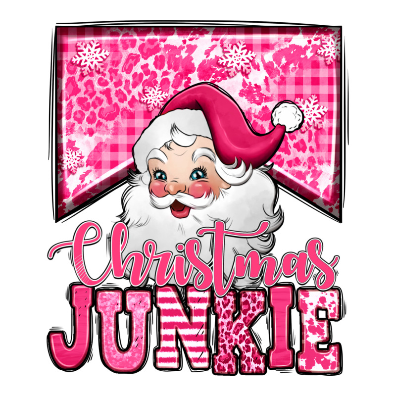 Pink Christmas Junkie Santa Claus Heavyweight Hoodie by Jasminsmagicworld | Teevron