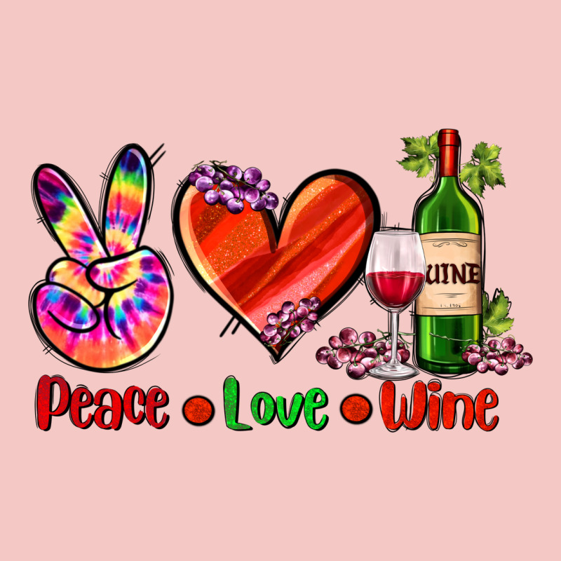 Peace Love Wine Urban Heavy Tee by AdoDesignShop | Teevron