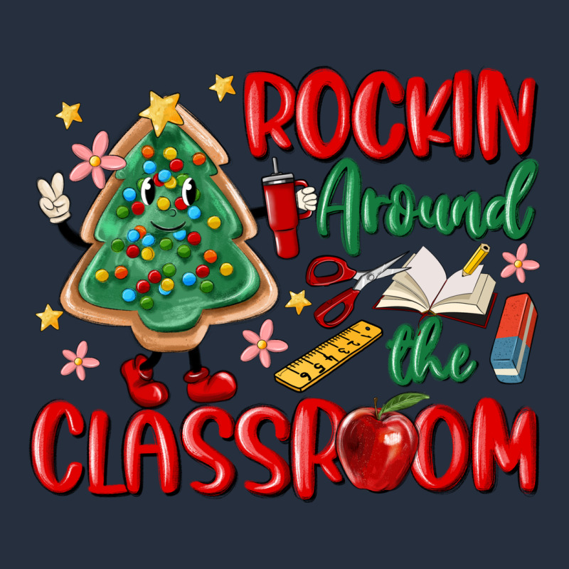 Rockin Around The Clasroom Teacher Zipper Hoodie by MaliasSmallBusiness | Teevron