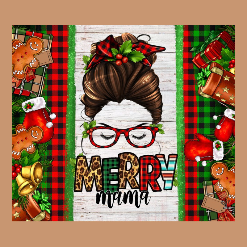 Christmas Merry Mama Messy Bun Heavyweight Hoodie by Jasminsmagicworld | Teevron