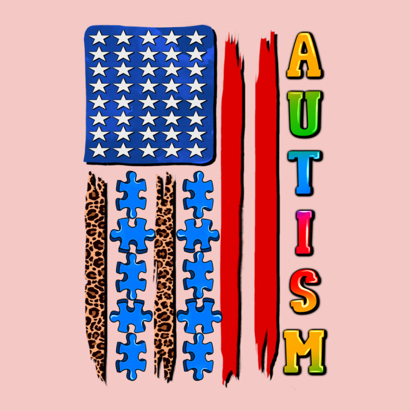 Autism American Flag Urban Heavy Tee by AdoDesignShop | Teevron