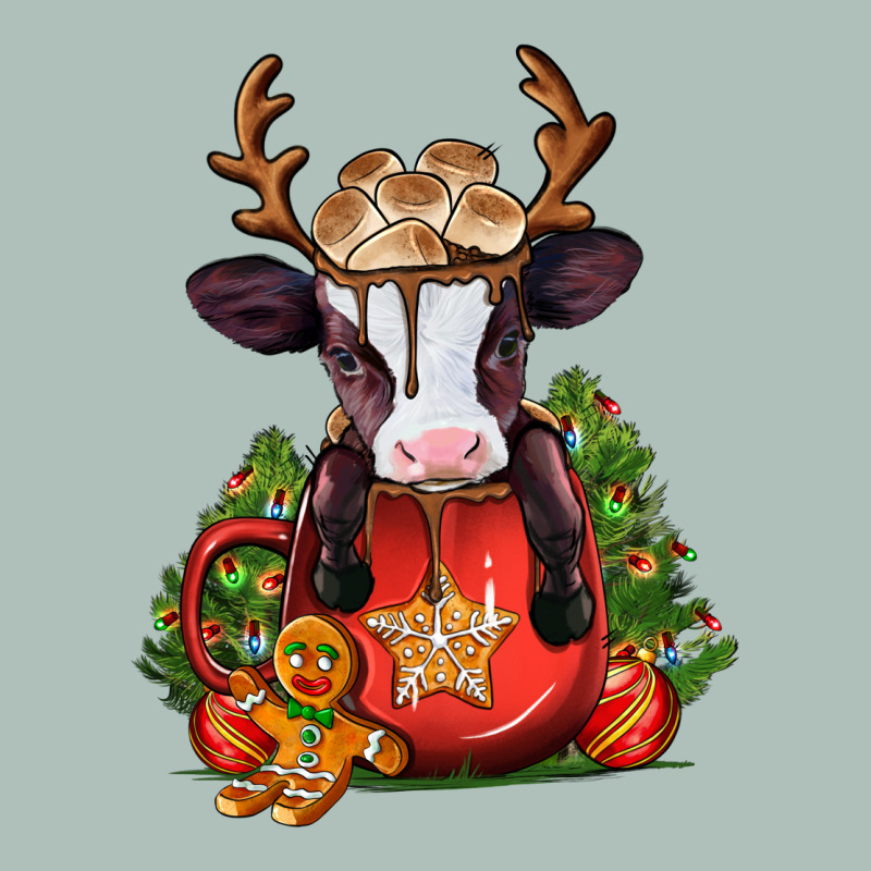 Christmas Baby Cow Hot Cocoa Heavyweight Hoodie by Jasminsmagicworld | Teevron
