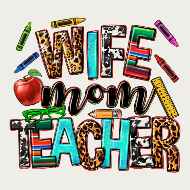 Wife Mom Teacher Zipper Hoodie by NancyCooperArtShop | Teevron