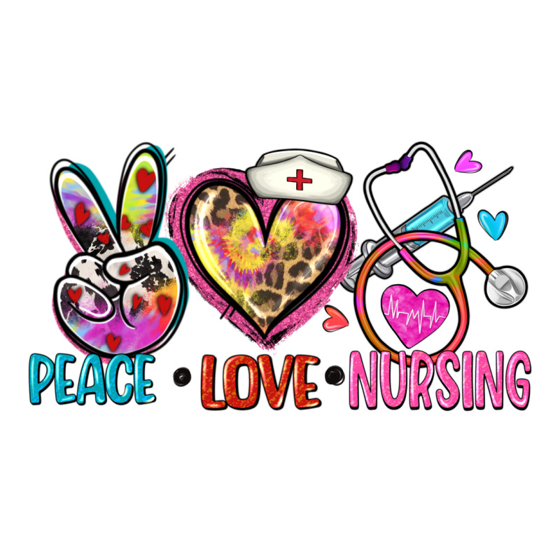 Peace Love Nursing Ladies Tee by Zillion Design Studio | Teevron