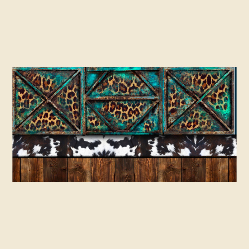 Rusty Sunflowers With Cowhide And Turquoise Ladies Tee by RanaPortraitStore | Teevron
